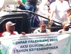 Satu Tahun RDPS: Ribuan Massa GEMPAR Palembang Puji Capaian Ekonomi dan 38 Program Prioritas Lewat Aksi Damai