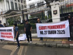 Aksi Damai Pencipta Lagu di Mahkamah Agung: Kawal Judicial Revies PP No. 56/2021 dan Permenkum No. 27/2025