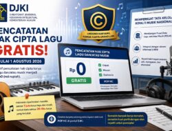 DJKI Gratiskan Pencatatan Hak Cipta Lagu, Dorong Tata Kelola Royalti Lebih Transparan