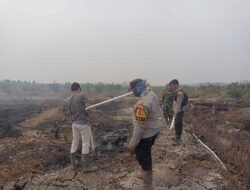 Polsek Tungkal Ilir Ground Check Hotspot di Teluk Tenggulang, Situasi Terkendali